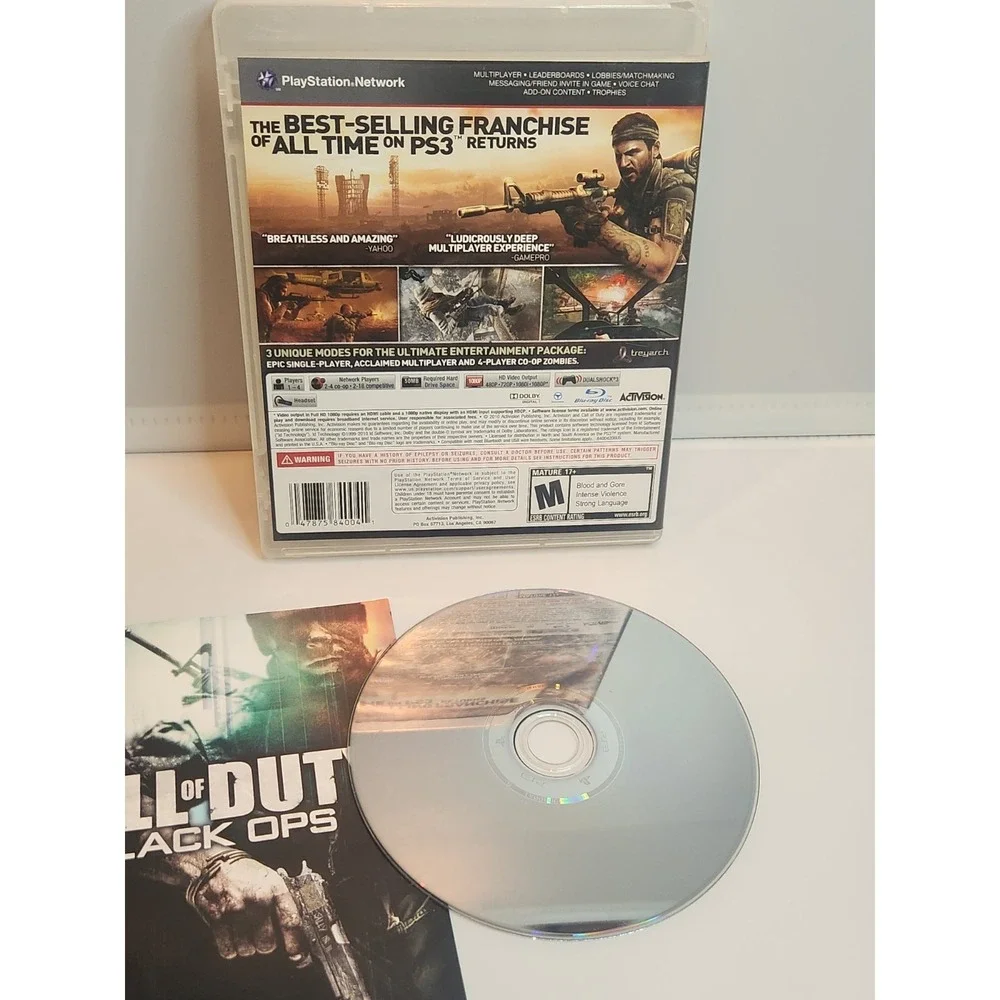 Call of Duty Black Ops PS3 Video Game Tested Activision
